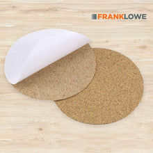 Load image into Gallery viewer, Adhesive Backed Cork Circles for Coasters, Trivets and Art Projects, 1/16” Thick x 3" & 4" Diameter