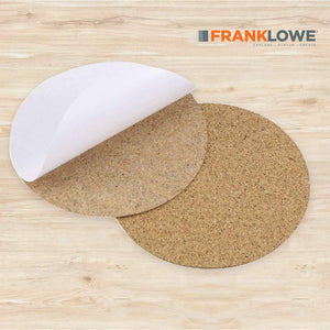 Adhesive Backed Cork Circles for Coasters, Trivets and Art Projects, 1/16” Thick x 3" & 4" Diameter